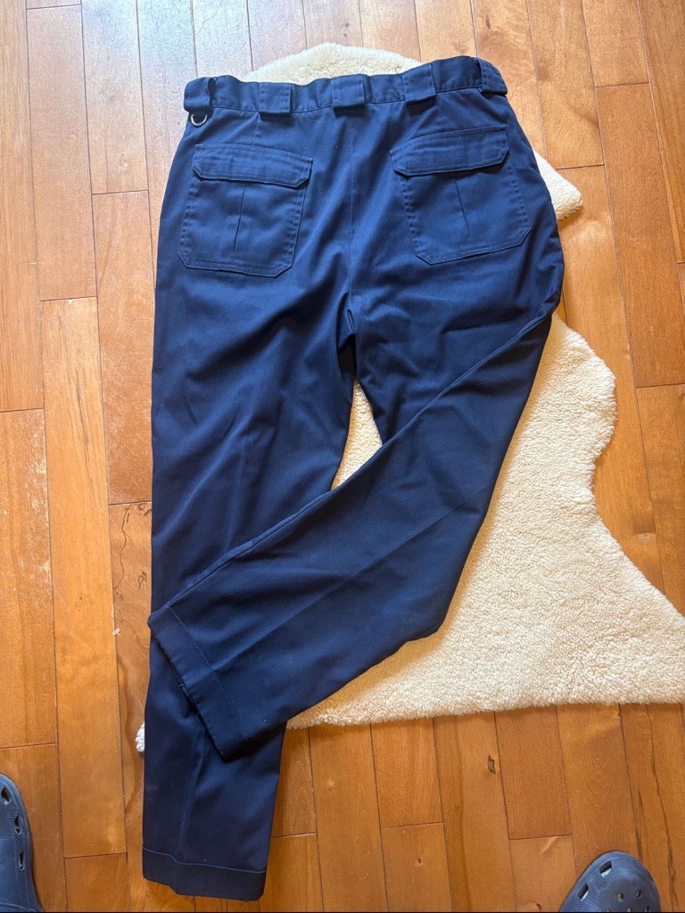 Men's Vintage Tilley Endurables Dark Navy Utility Cargo Pants with Flap Pockets - Picture 7 of 9